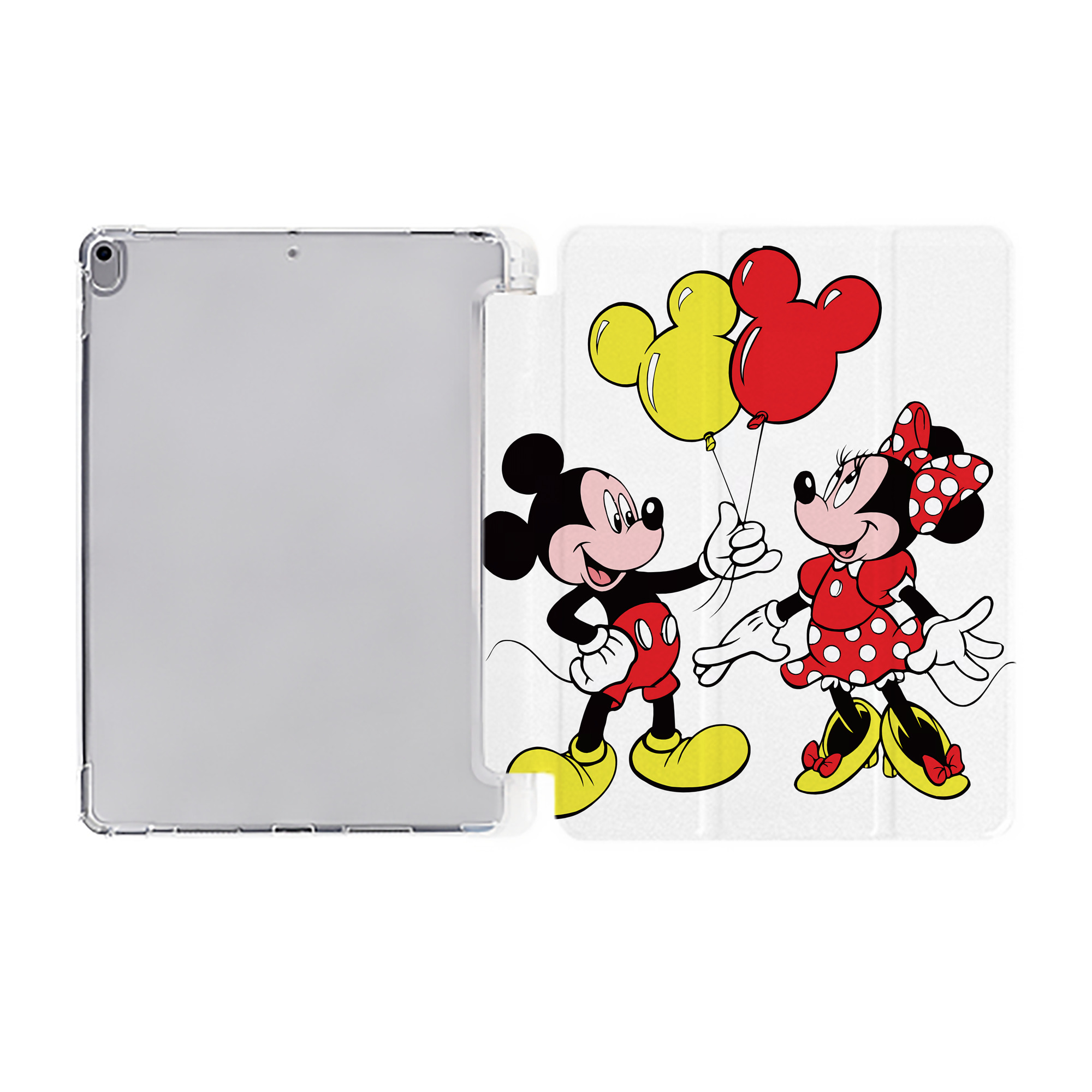 （画像用） ミッキーマウス Mickey Mouse IPad ケース ペン収納付き 三つ折りスタンド PUレザー×シリコン 対応機種9.5/10.5/10.9インチ